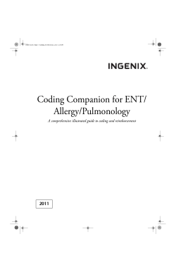 Coding Companion for ENT/ Allergy/Pulmonology