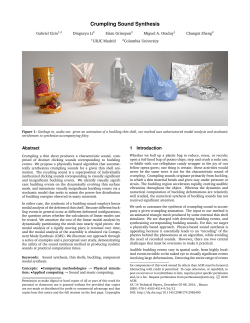 Crumpling Sound Synthesis - Computer Science, Columbia University