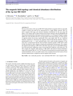 The magnetic field topology and chemical abundance distributions