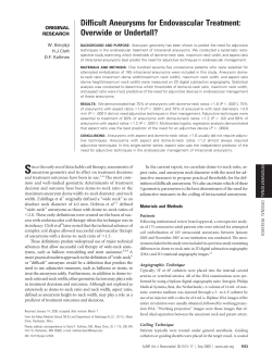 Difficult Aneurysms for Endovascular Treatment: Overwide or
