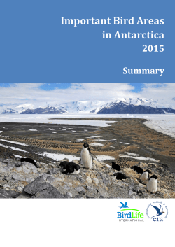 Important Bird Areas in Antarctica 2015 - Summary