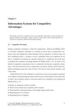 Information Systems for Competitive Advantages
