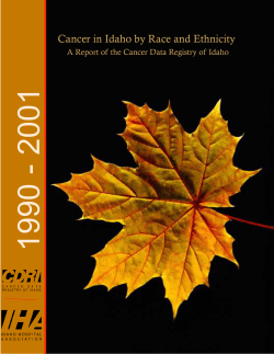 Cancer in Idaho by Race and Ethnicity: 1990-2001