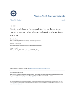 Biotic and abiotic factors related to redband trout occurrence and