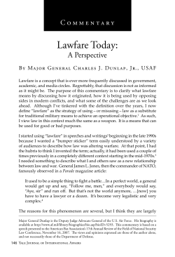 Lawfare Today - Duke Law Scholarship Repository