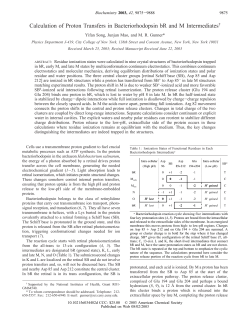 Calculation of Proton Transfers in Bacteriorhodopsin bR and M