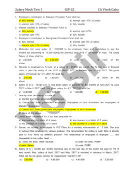 Salary Mock Test 1 IGP-CS CA Vivek Gaba