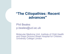cilia - the Ciliopathy Alliance!