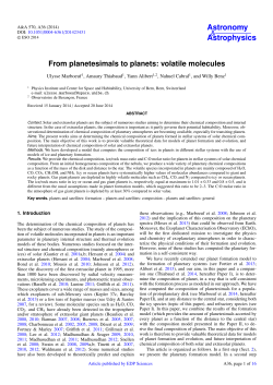 From planetesimals to planets: volatile molecules