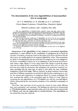 The determination of the true digestibilities of interesterified fats in