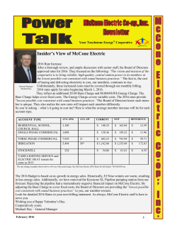 February - McCone Electric Cooperative