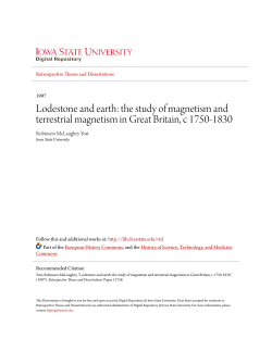 Lodestone and earth: the study of magnetism and terrestrial
