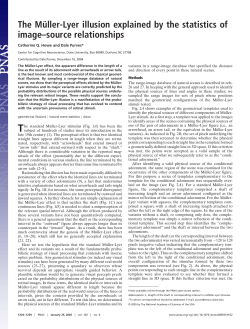 Howe (2005) The m  ller-lyer illusion explained by the statistics of