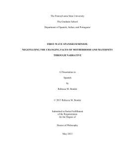 FIRST-WAVE SPANISH FEMINISM: NEGOTIATING THE
