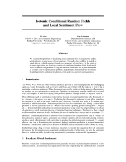 Isotonic Conditional Random Fields and Local Sentiment Flow