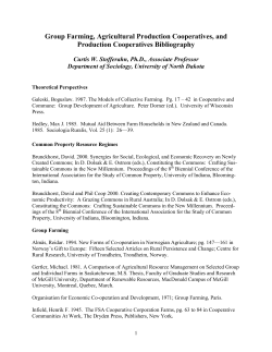 Group Farming Bibliography - University of North Dakota