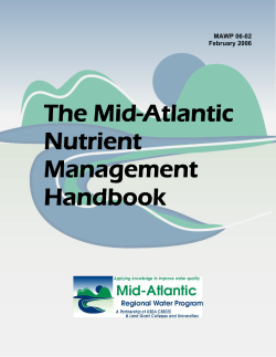 The Mid-Atlantic Nutrient Management Handbook