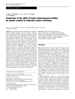 Comparison of the utility of barley retrotransposon families for