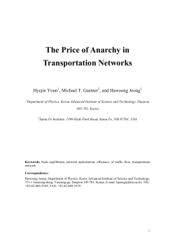 The Price of Anarchy in Transportation Networks