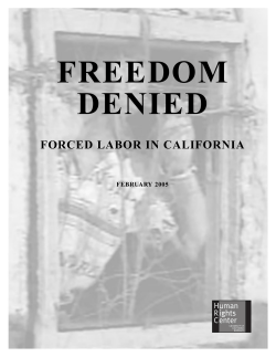 forced labor in california - Organization of American States