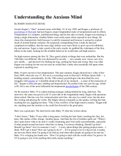 Understanding the Anxious Mind