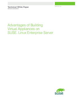 Advantages of Building Virtual Appliances on SUSE&reg; Linux