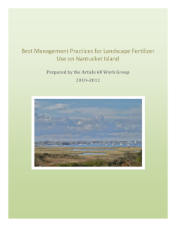 Best Management Practices for Landscape Fertilizer Use on