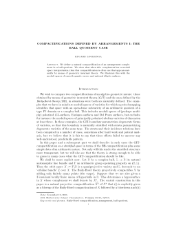 COMPACTIFICATIONS DEFINED BY ARRANGEMENTS I