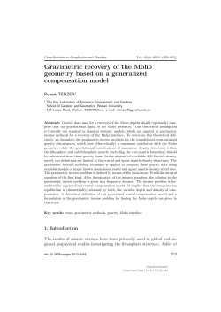 Gravimetric recovery of the Moho geometry based on a