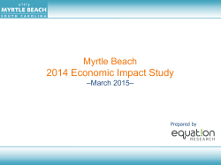 2014 Myrtle Beach Economic Impact Study