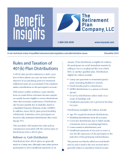 Rules and Taxation of 401(k) Plan Distributions