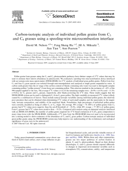 Carbon-isotopic analysis of individual pollen grains