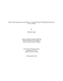 (De)Constructing the American Sport Hero: A Textual Analysis of