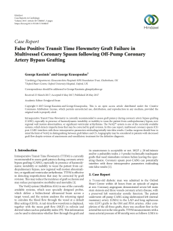 False positive Transit Time Flowmetry graft failure in multi