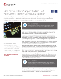 Nine Network Cuts Support Calls in Half with Centrify Identity