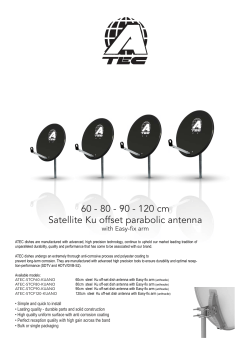 60 - 80 - 90 - 120 cm Satellite Ku offset parabolic antenna - DMM-TV