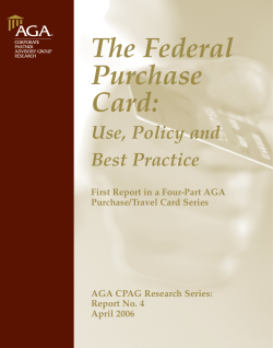 The Federal Purchase Card - Association of Government Accountants