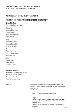 Program Notes - University of Chicago Presents