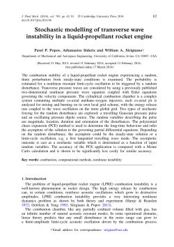 Stochastic modelling of transverse wave instability in a liquid
