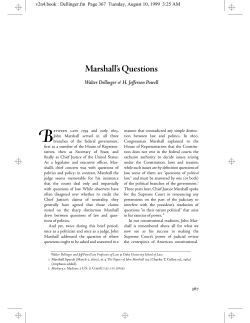 Marshall`s Questions