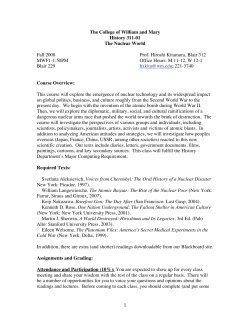 Kitamura-Nuclear World Syllabus - The Society for Historians of