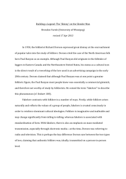 Building a Legend: The `Skinny` on the Slender Man