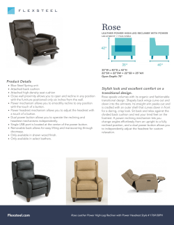Rose Leather Power High-Leg Recliner with Power Headrest