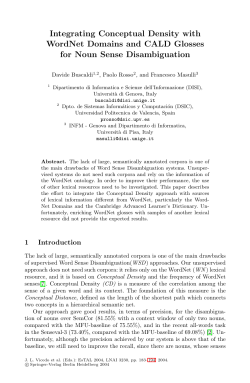LNAI 3230 - Integrating Conceptual Density with WordNet