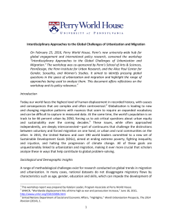 Interdisciplinary Approaches to the Global Challenges