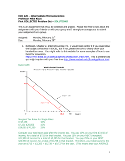 ECO 110 &ndash; Introduction to Economics