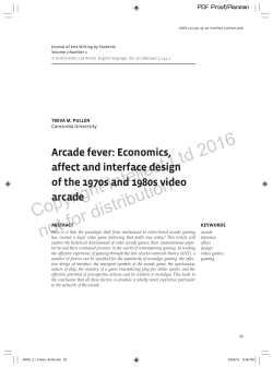 Arcade Fever - Speculative Life Cluster