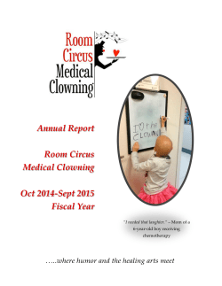 Annual Report Room Circus Medical Clowning Oct 2014