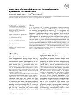 Importance of chemical structure on the development of