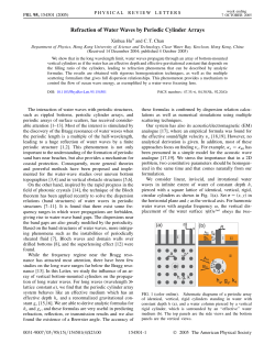Refraction of Water Waves by Periodic Cylinder Arrays